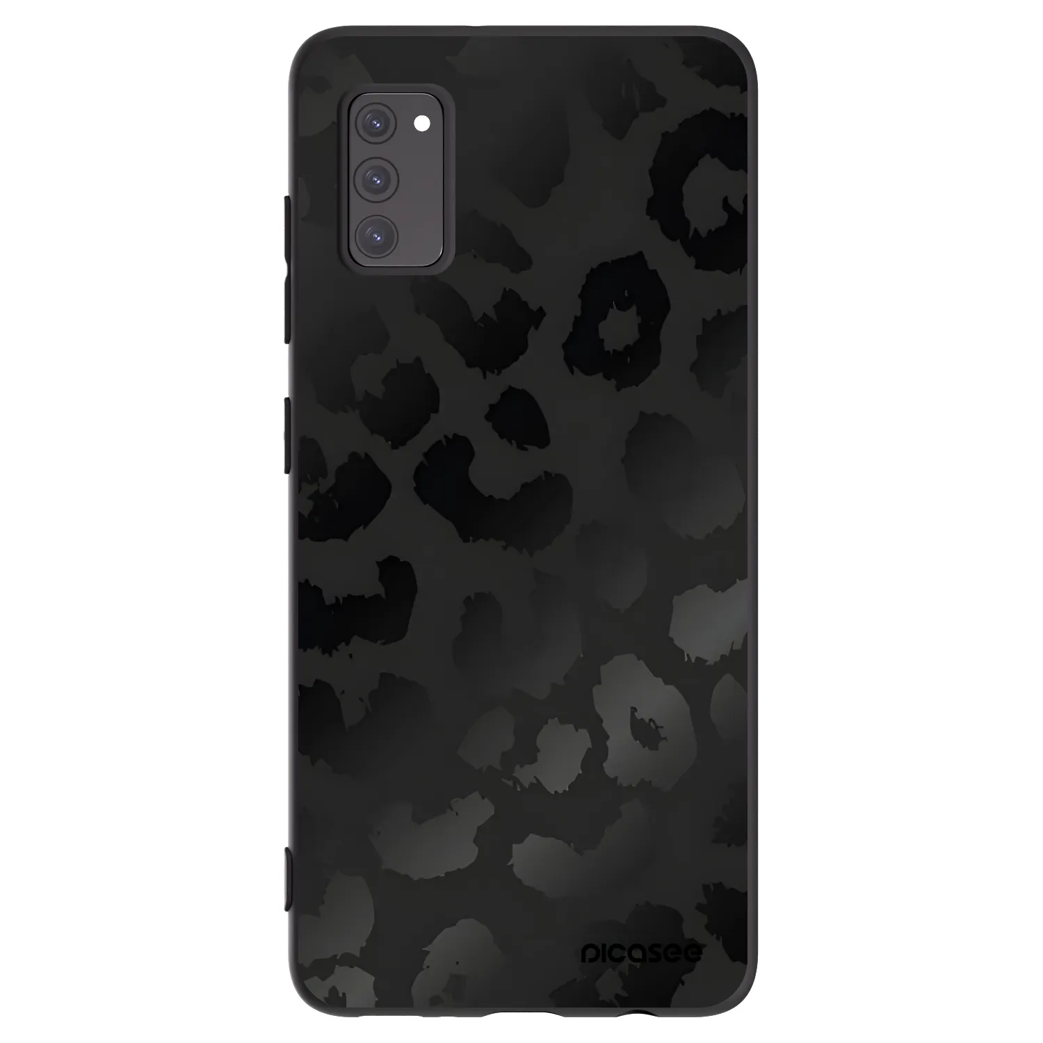 Picasee silikonowe czarne etui na Samsung Galaxy A41 A415F - Midnight Leopard