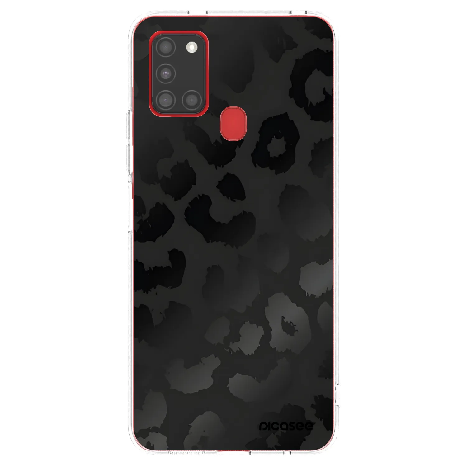 Picasee silikonowe przeźroczyste etui na Samsung Galaxy A21s - Midnight Leopard