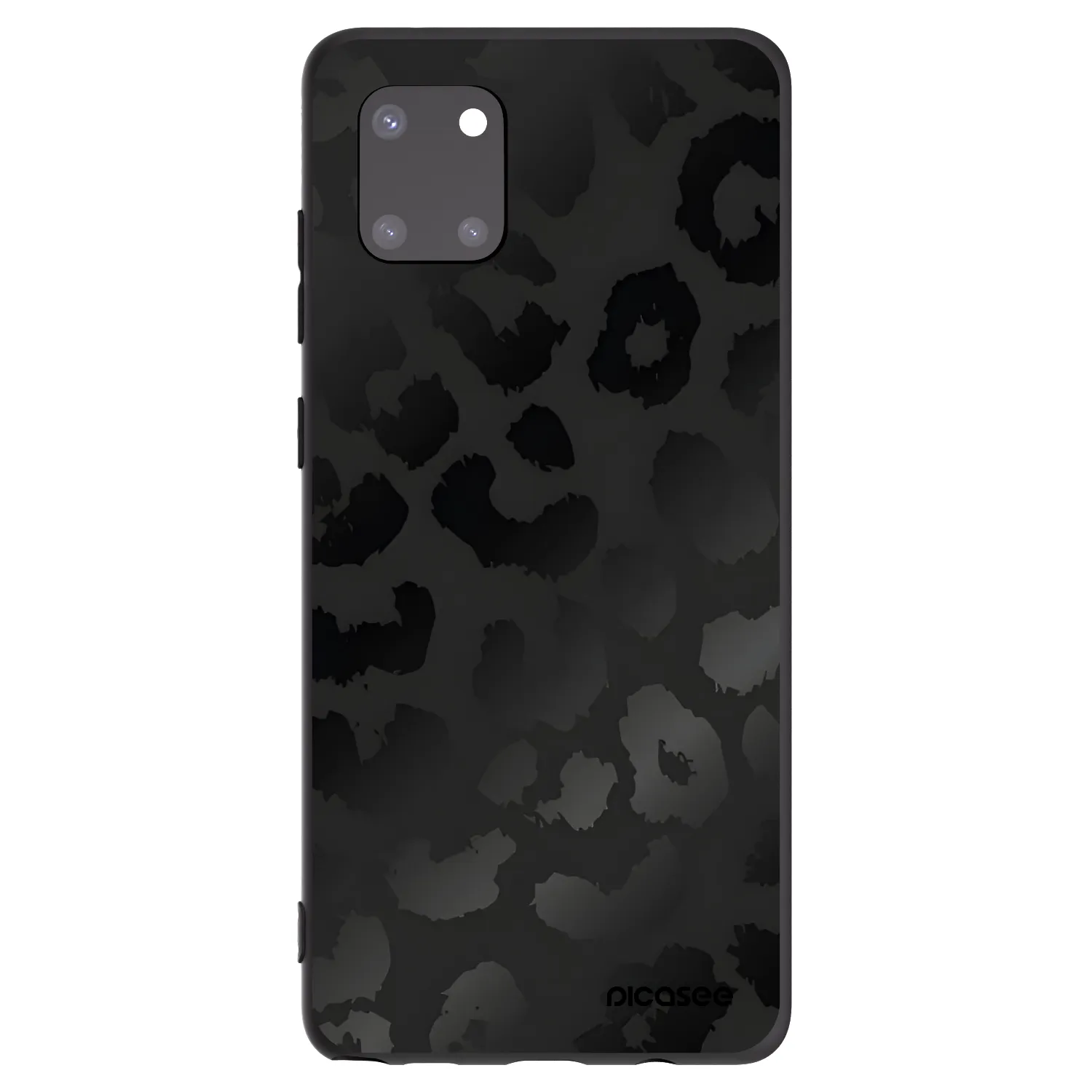 Picasee silikonowe czarne etui na Samsung Galaxy Note 10 Lite N770F - Midnight Leopard