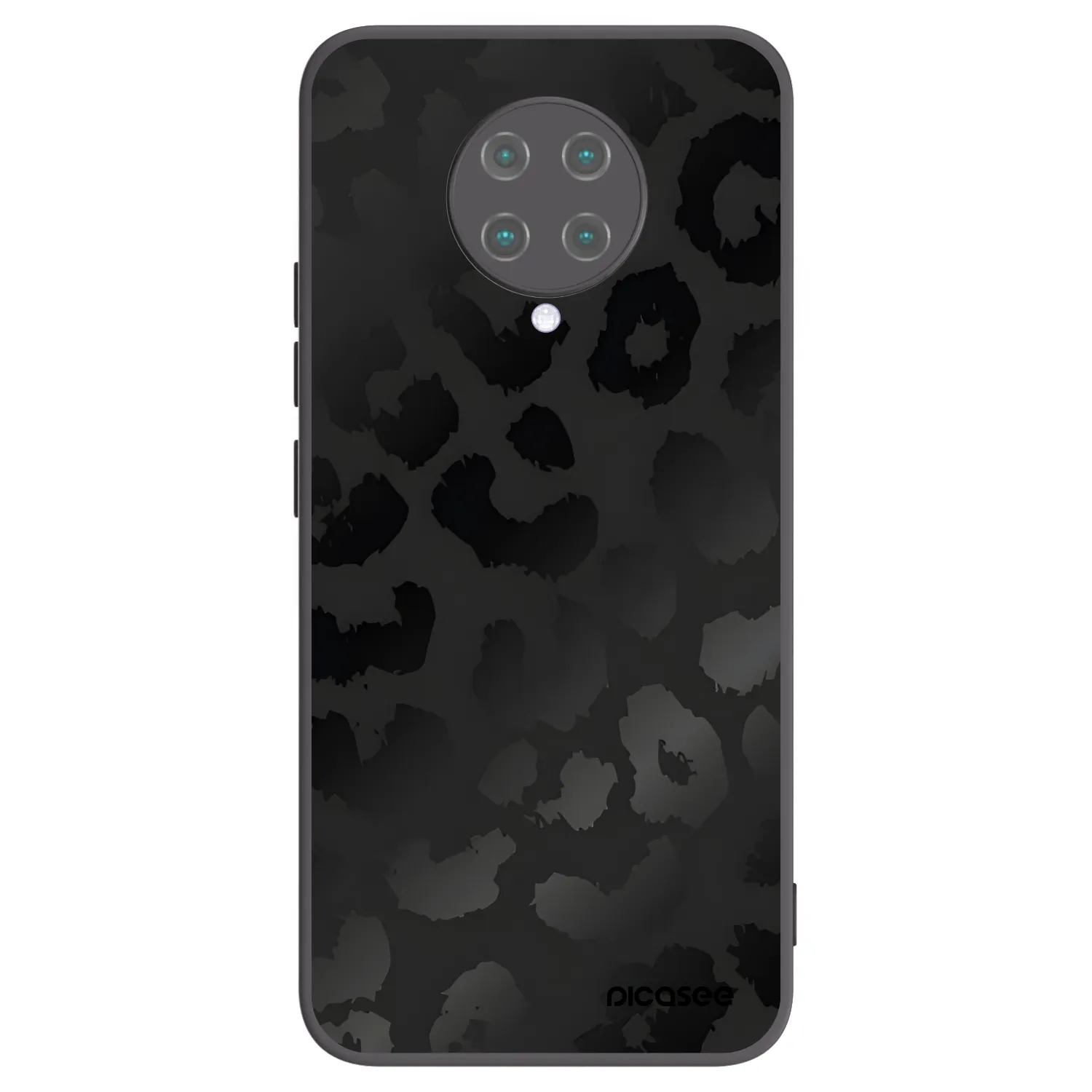 Picasee silikonowe czarne etui na Xiaomi Poco F2 Pro - Midnight Leopard