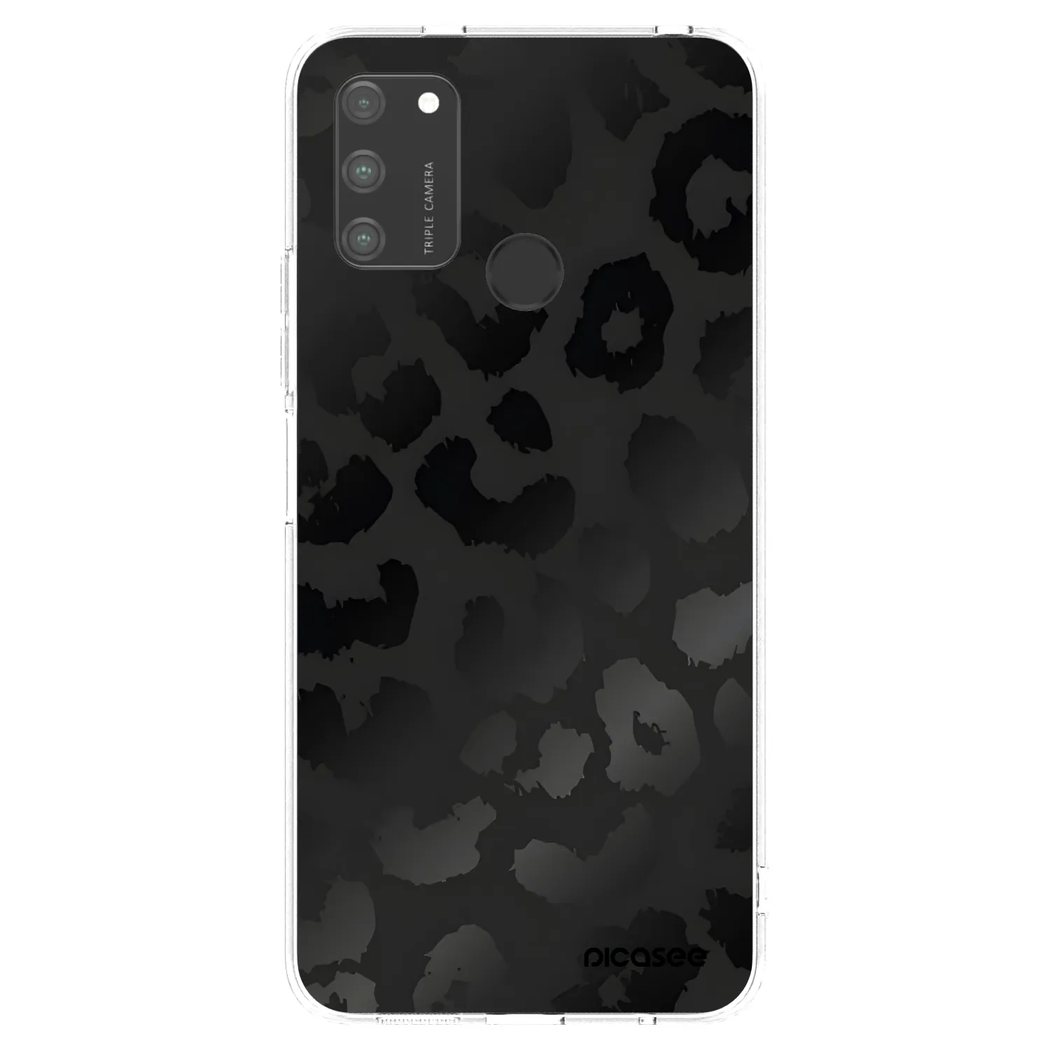 Picasee silikonowe przeźroczyste etui na Honor 9A - Midnight Leopard
