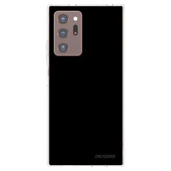 Picasee silikonowe przeźroczyste etui na Samsung Galaxy Note 20 Ultra - Black Bliss