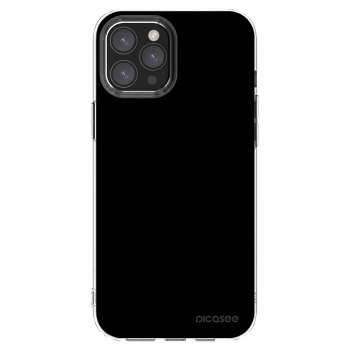 Picasee silikonowe przeźroczyste etui na Apple iPhone 12 Pro Max - Black Bliss