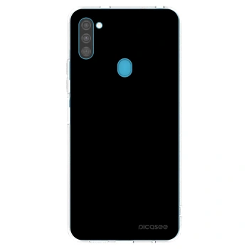 Picasee silikonowe przeźroczyste etui na Samsung Galaxy M11 - Black Bliss