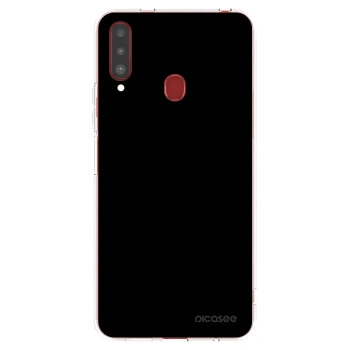 Picasee silikonowe przeźroczyste etui na Samsung Galaxy A20s - Black Bliss
