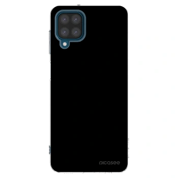 Picasee silikonowe przeźroczyste etui na Samsung Galaxy A12 A125F - Black Bliss