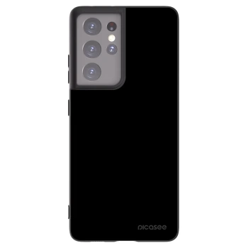 Picasee silikonowe czarne etui na Samsung Galaxy S21 Ultra 5G G998B - Black Bliss