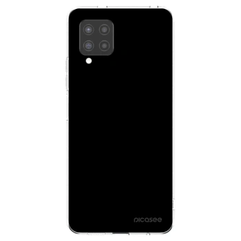 Picasee silikonowe przeźroczyste etui na Samsung Galaxy A42 A426B - Black Bliss
