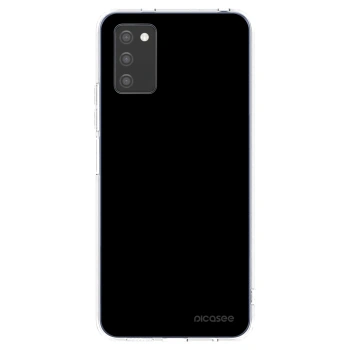 Picasee silikonowe przeźroczyste etui na Samsung Galaxy A02s A025G - Black Bliss