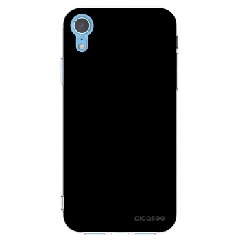 Picasee silikonowe przeźroczyste etui na Apple iPhone XR - Black Bliss