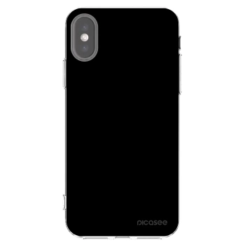 Picasee silikonowe przeźroczyste etui na Apple iPhone X/XS - Black Bliss