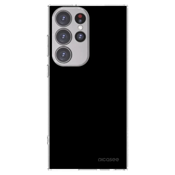 Picasee silikonowe przeźroczyste etui na Samsung Galaxy S23 Ultra 5G - Black Bliss