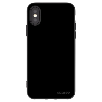 Picasee silikonowe czarne etui na Apple iPhone X/XS - Black Bliss