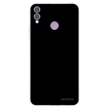 Picasee silikonowe przeźroczyste etui na Honor 8X - Black Bliss