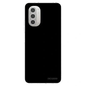 Picasee silikonowe przeźroczyste etui na Motorola Moto G51 - Black Bliss
