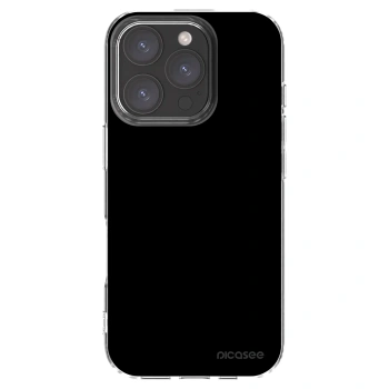 Picasee silikonowe przeźroczyste etui na Apple iPhone 16 Pro - Black Bliss