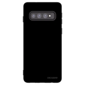 Picasee silikonowe czarne etui na Samsung Galaxy S10 G973 - Black Bliss