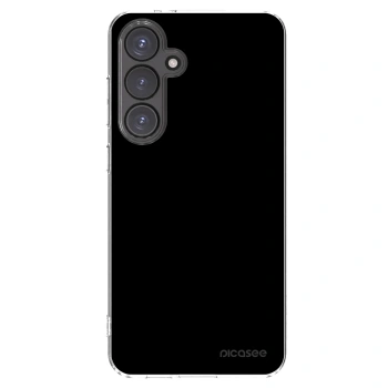 Picasee silikonowe przeźroczyste etui na Samsung Galaxy S24 FE S721B - Black Bliss