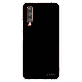 Picasee silikonowe przeźroczyste etui na Huawei P30 - Black Bliss