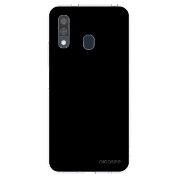 Picasee silikonowe przeźroczyste etui na Samsung Galaxy A40 A405F - Black Bliss