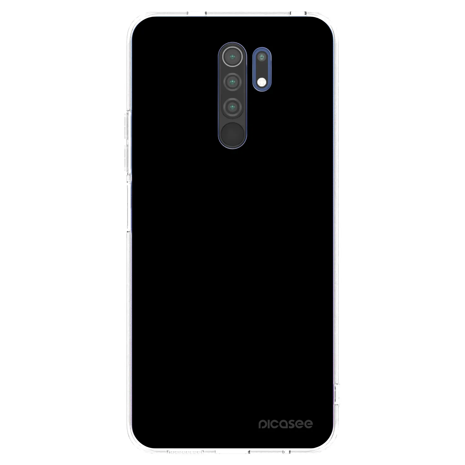 Picasee silikonowe przeźroczyste etui na Xiaomi Redmi 9 - Black Bliss