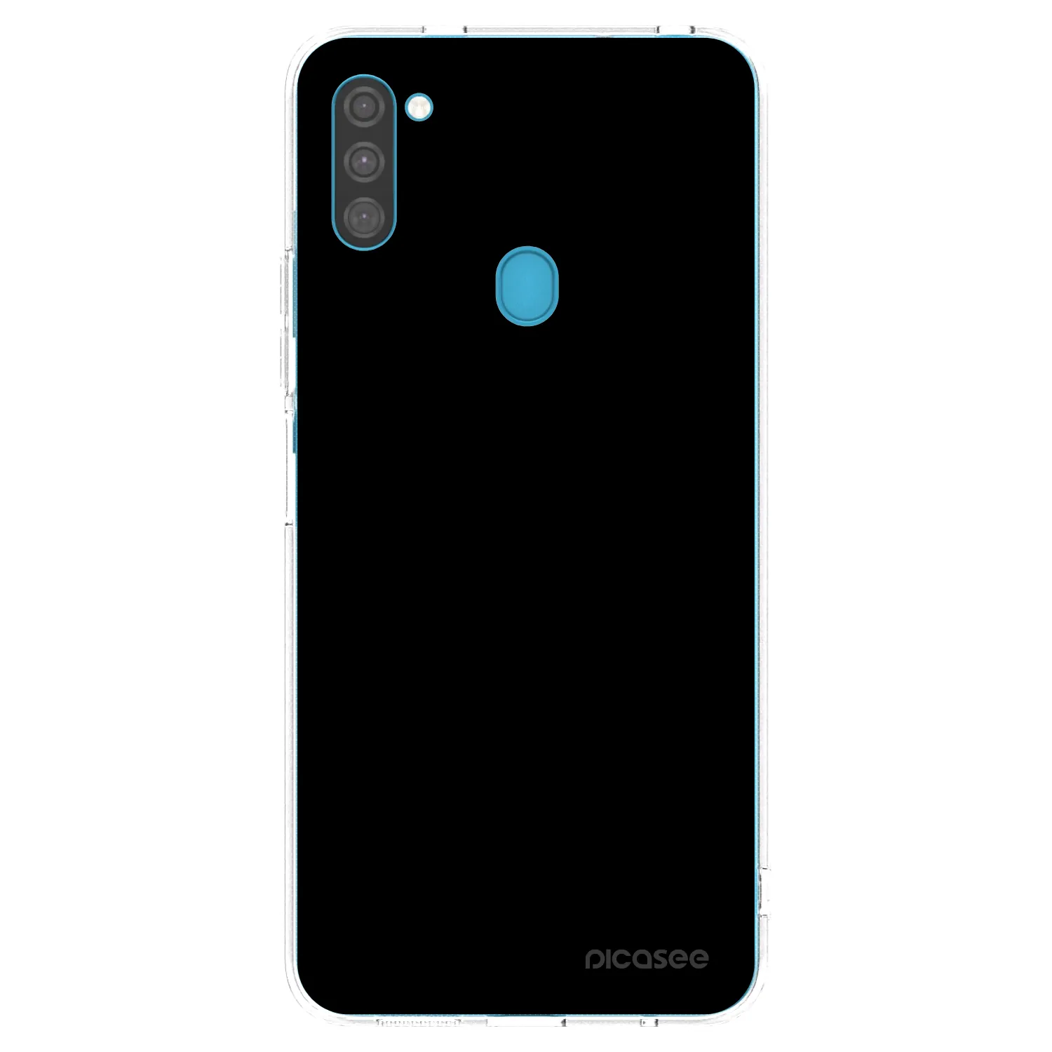 Picasee silikonowe przeźroczyste etui na Samsung Galaxy M11 - Black Bliss