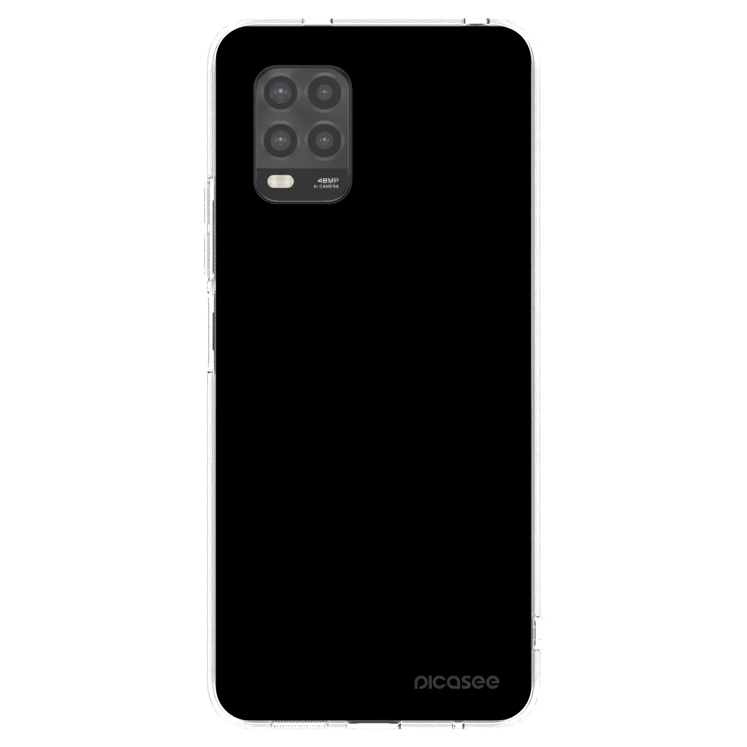 Picasee silikonowe przeźroczyste etui na Xiaomi Mi 10 Lite - Black Bliss