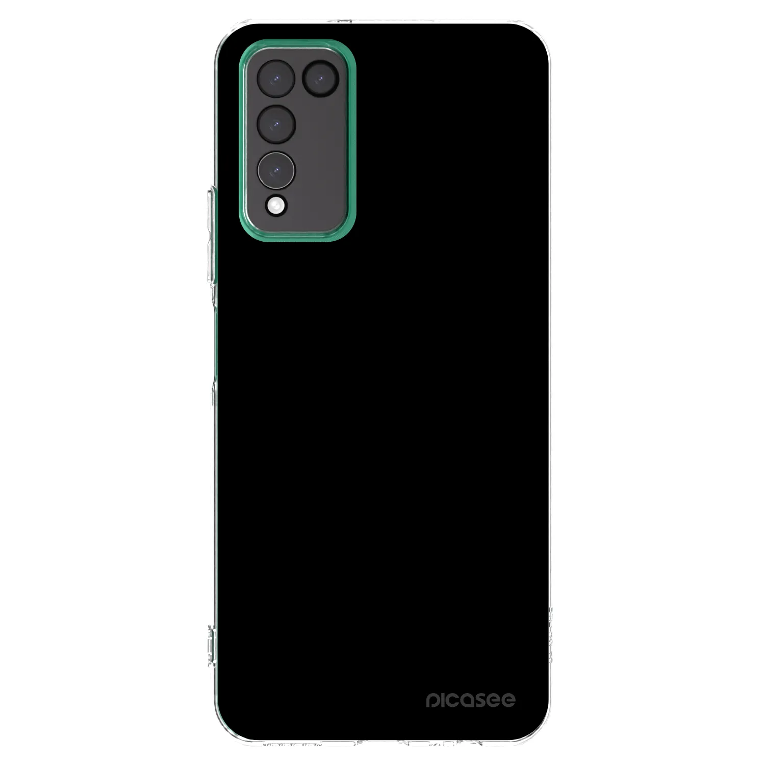 Picasee silikonowe przeźroczyste etui na Honor 10X Lite - Black Bliss