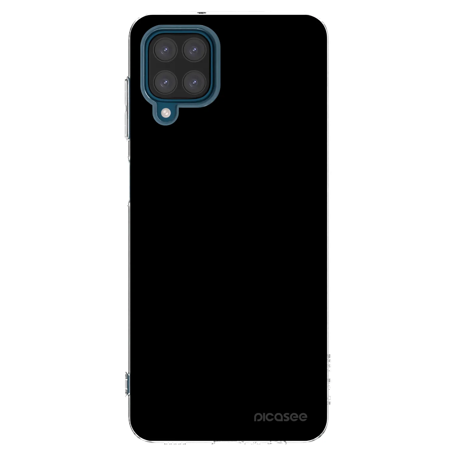 Picasee silikonowe przeźroczyste etui na Samsung Galaxy A12 A125F - Black Bliss