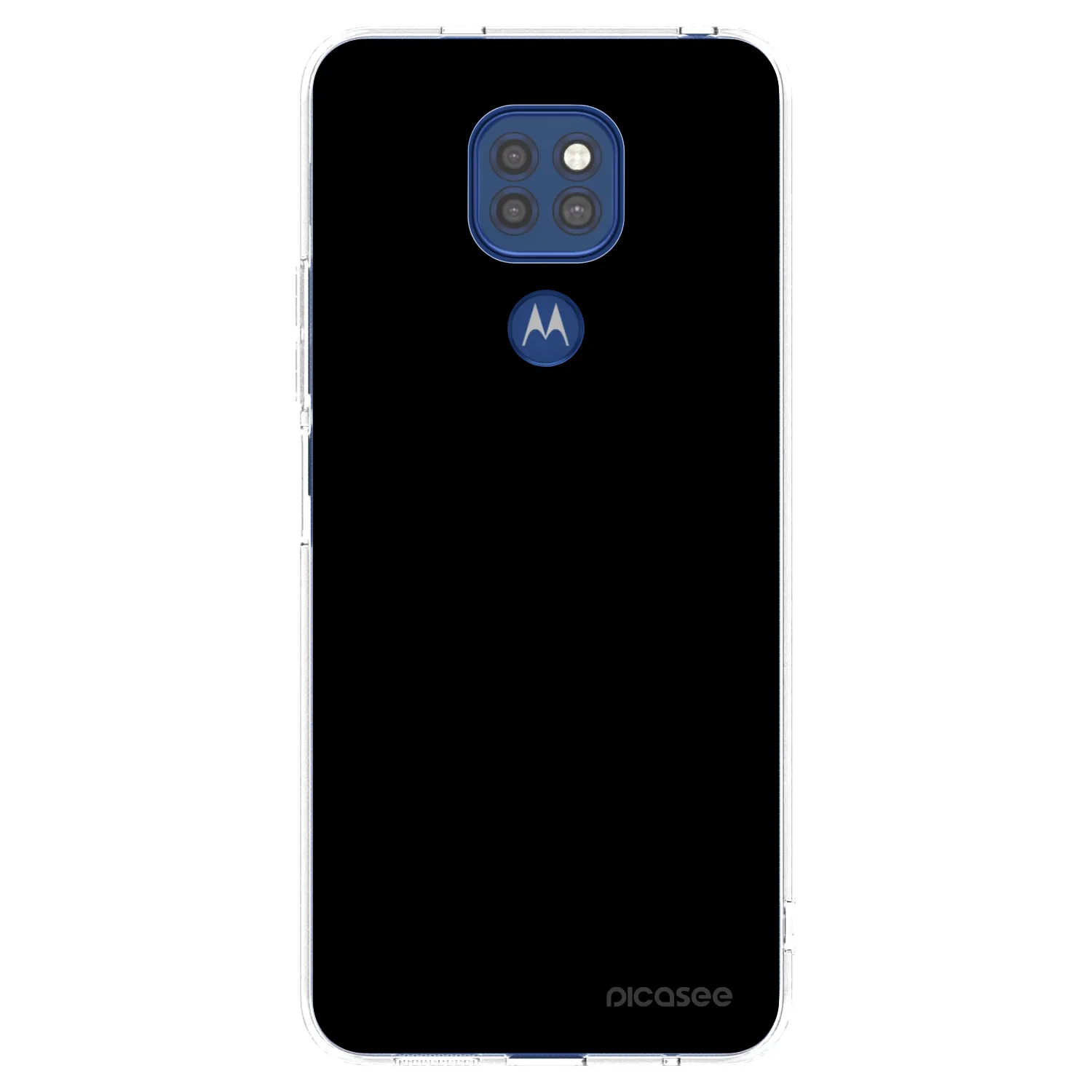 Picasee silikonowe przeźroczyste etui na Motorola Moto G9 Play - Black Bliss