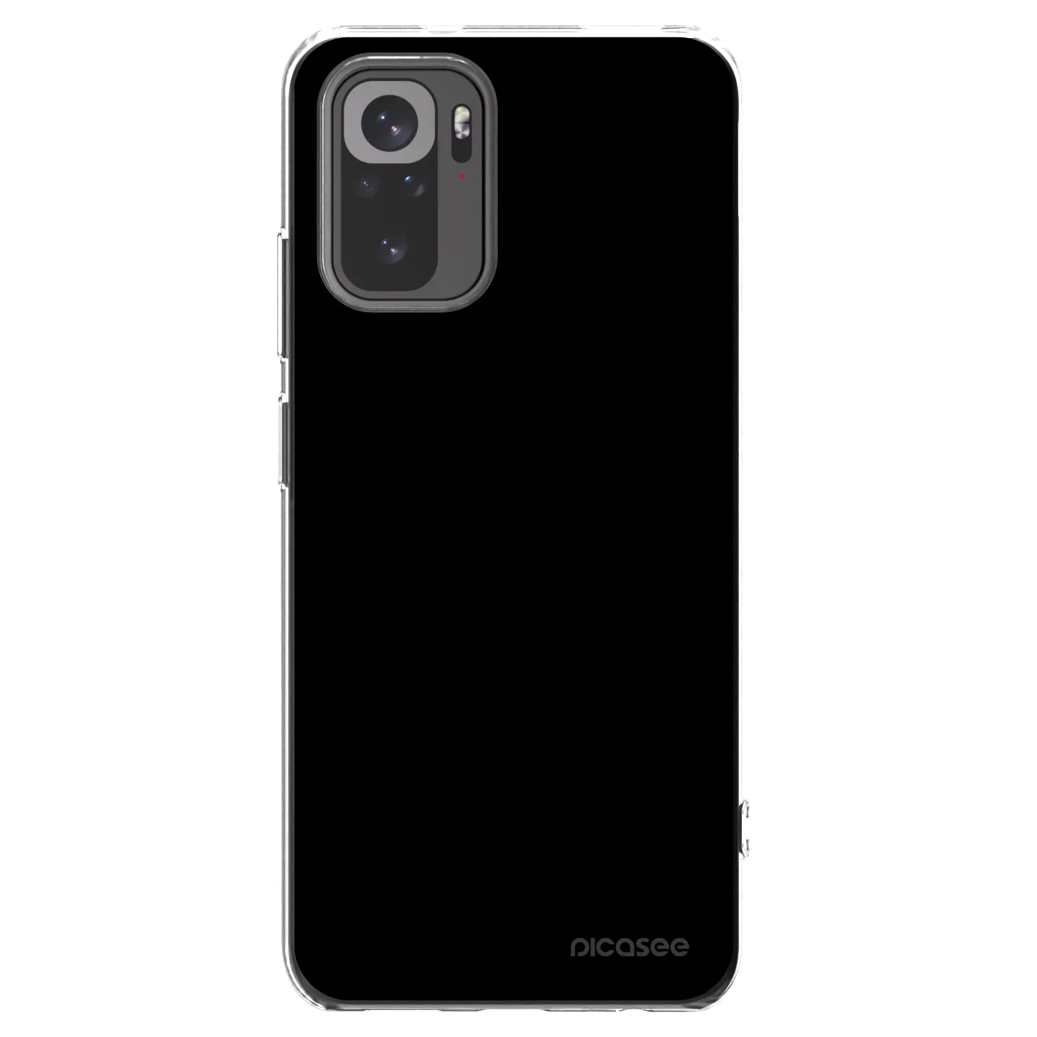 Picasee silikonowe przeźroczyste etui na Xiaomi Redmi Note 10S - Black Bliss