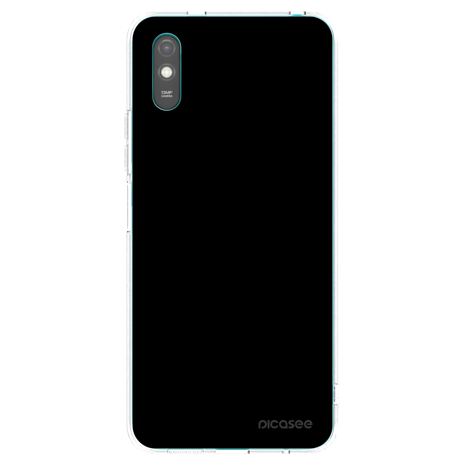 Picasee silikonowe przeźroczyste etui na Xiaomi Redmi 9AT - Black Bliss