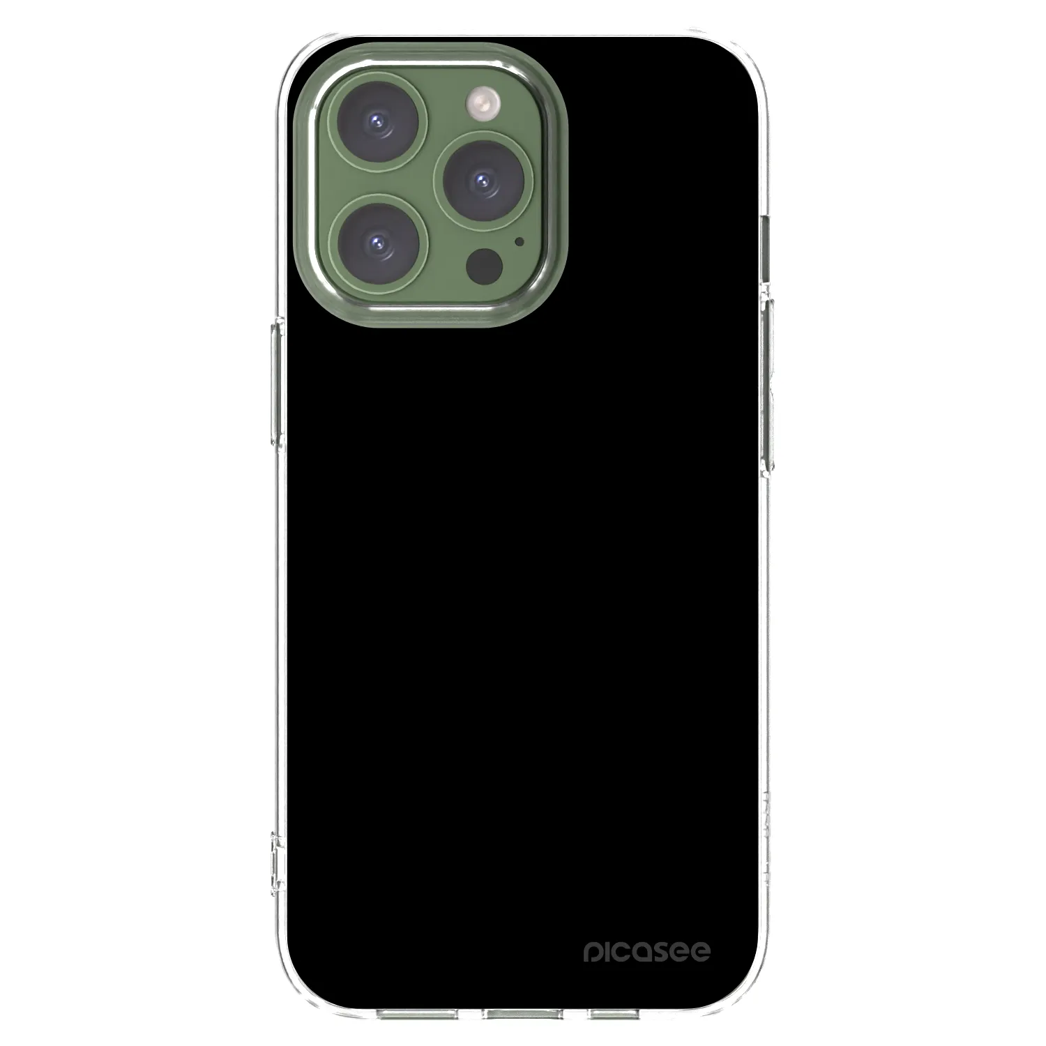 Picasee silikonowe przeźroczyste etui na Apple iPhone 13 Pro - Black Bliss