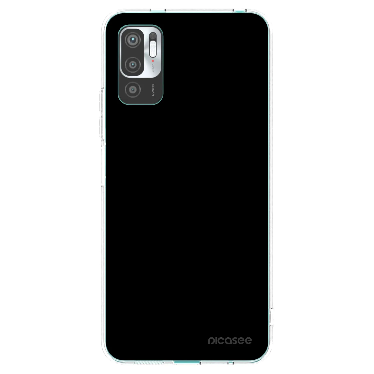 Picasee silikonowe przeźroczyste etui na Xiaomi Redmi Note 10 5G - Black Bliss