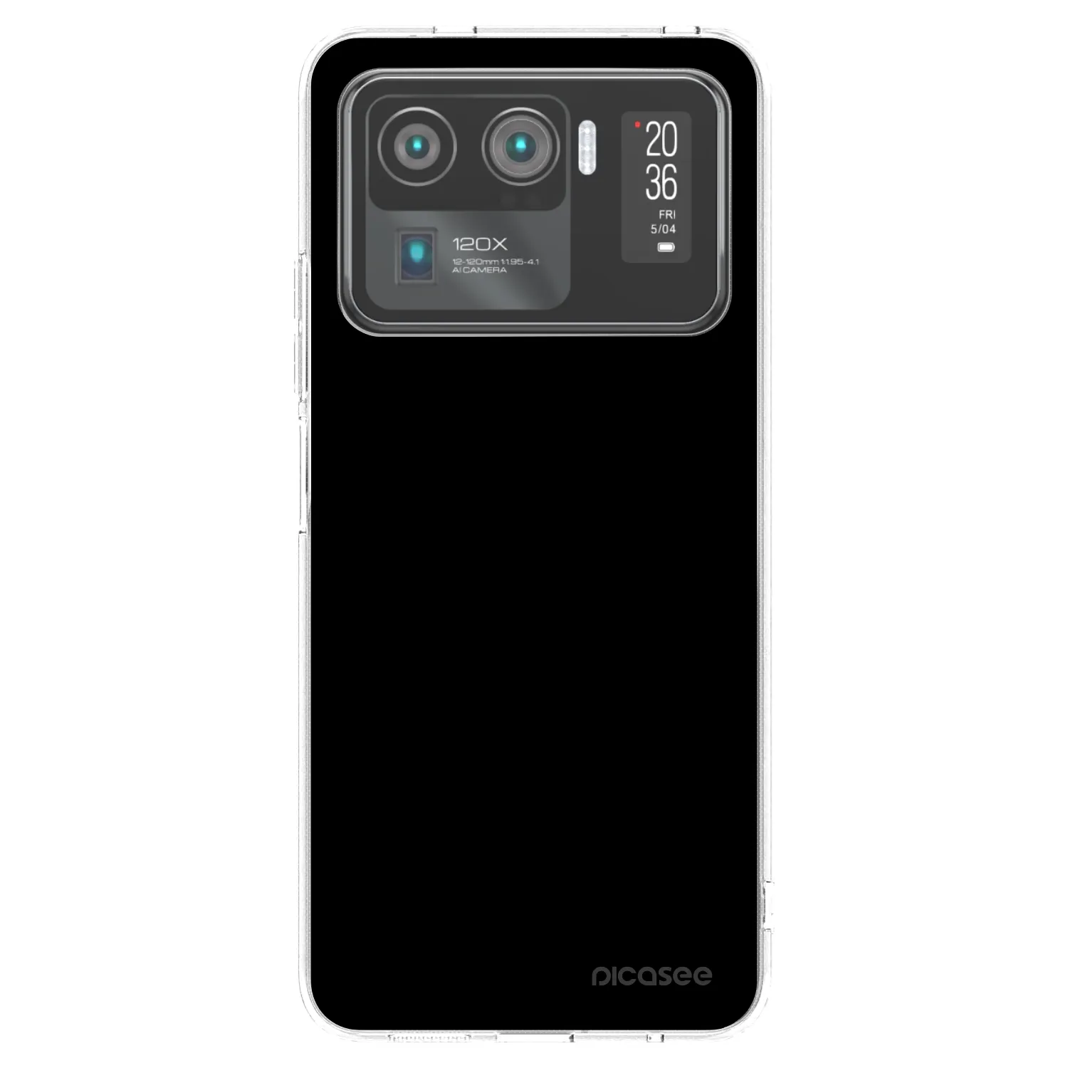 Picasee silikonowe przeźroczyste etui na Xiaomi Mi 11 Ultra - Black Bliss