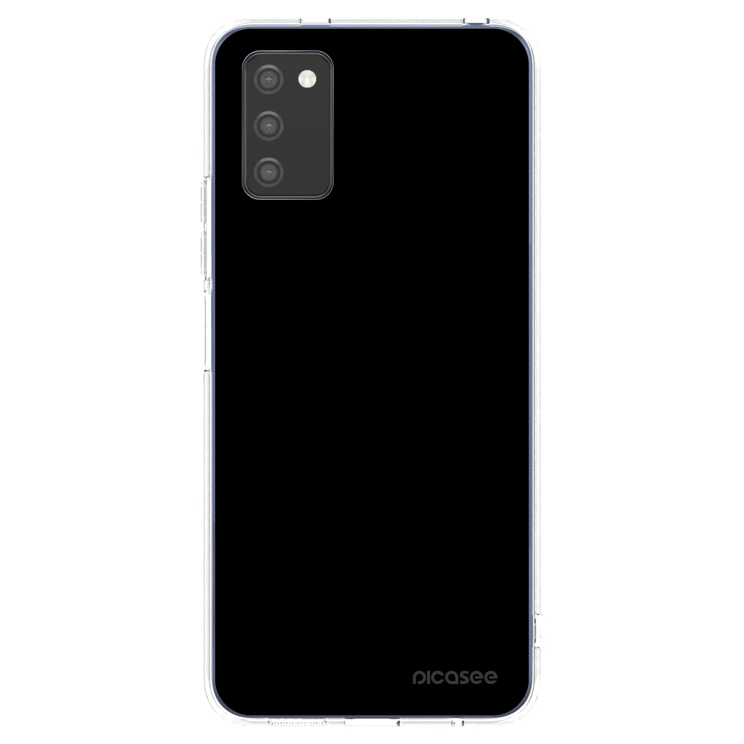 Picasee silikonowe przeźroczyste etui na Samsung Galaxy A02s A025G - Black Bliss