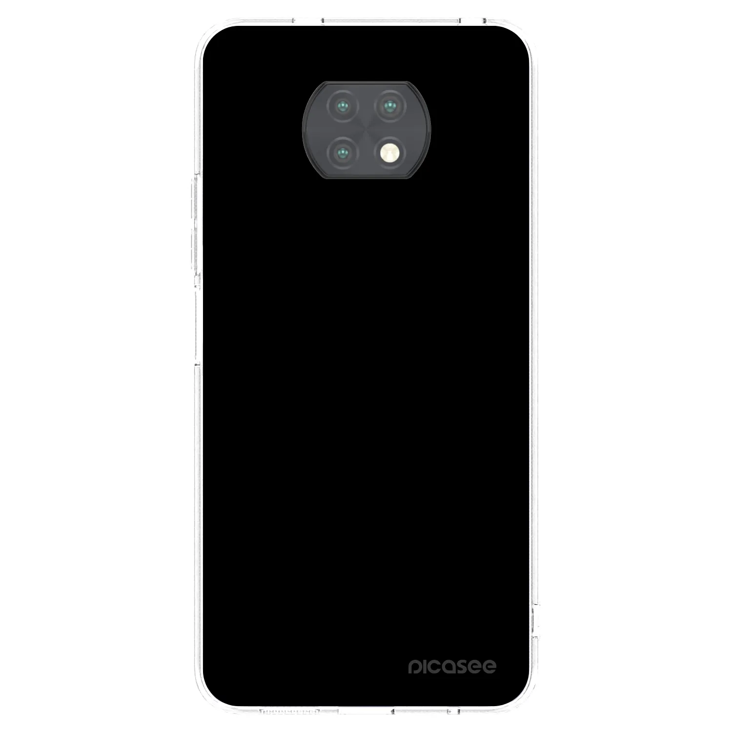 Picasee silikonowe przeźroczyste etui na Xiaomi Redmi Note 9T - Black Bliss