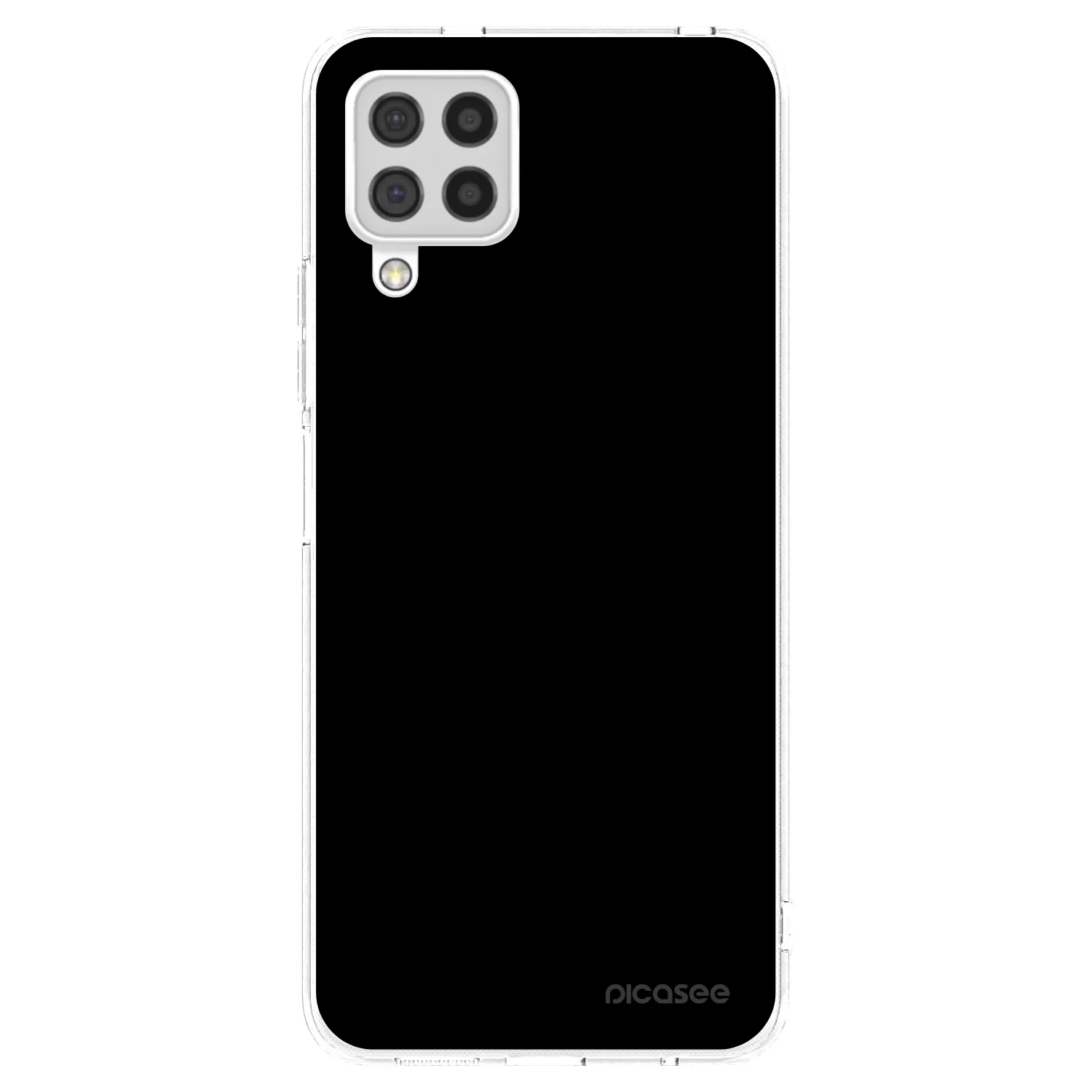 Picasee silikonowe przeźroczyste etui na Samsung Galaxy A22 A225F 4G - Black Bliss