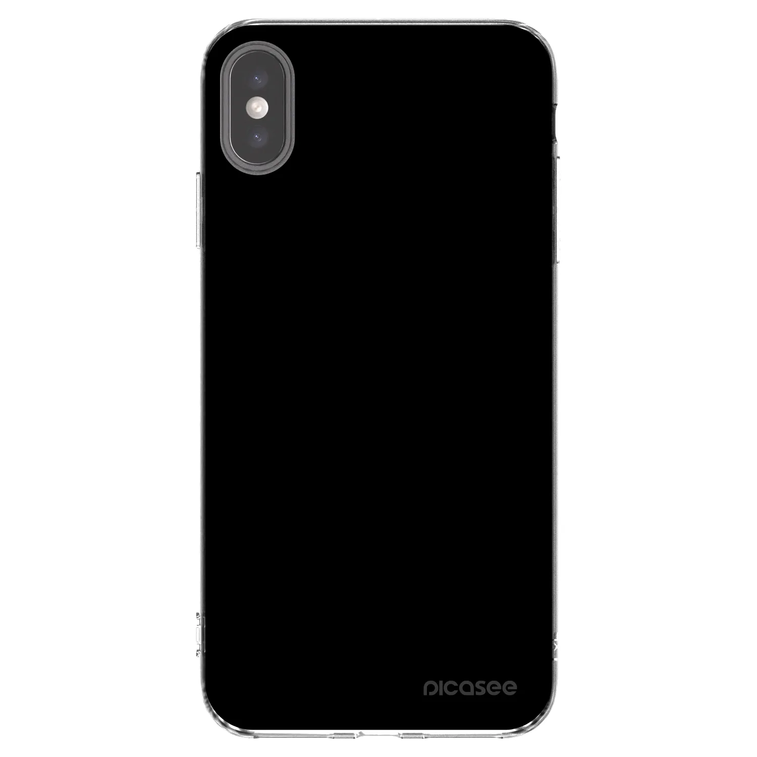 Picasee silikonowe przeźroczyste etui na Apple iPhone XS Max - Black Bliss