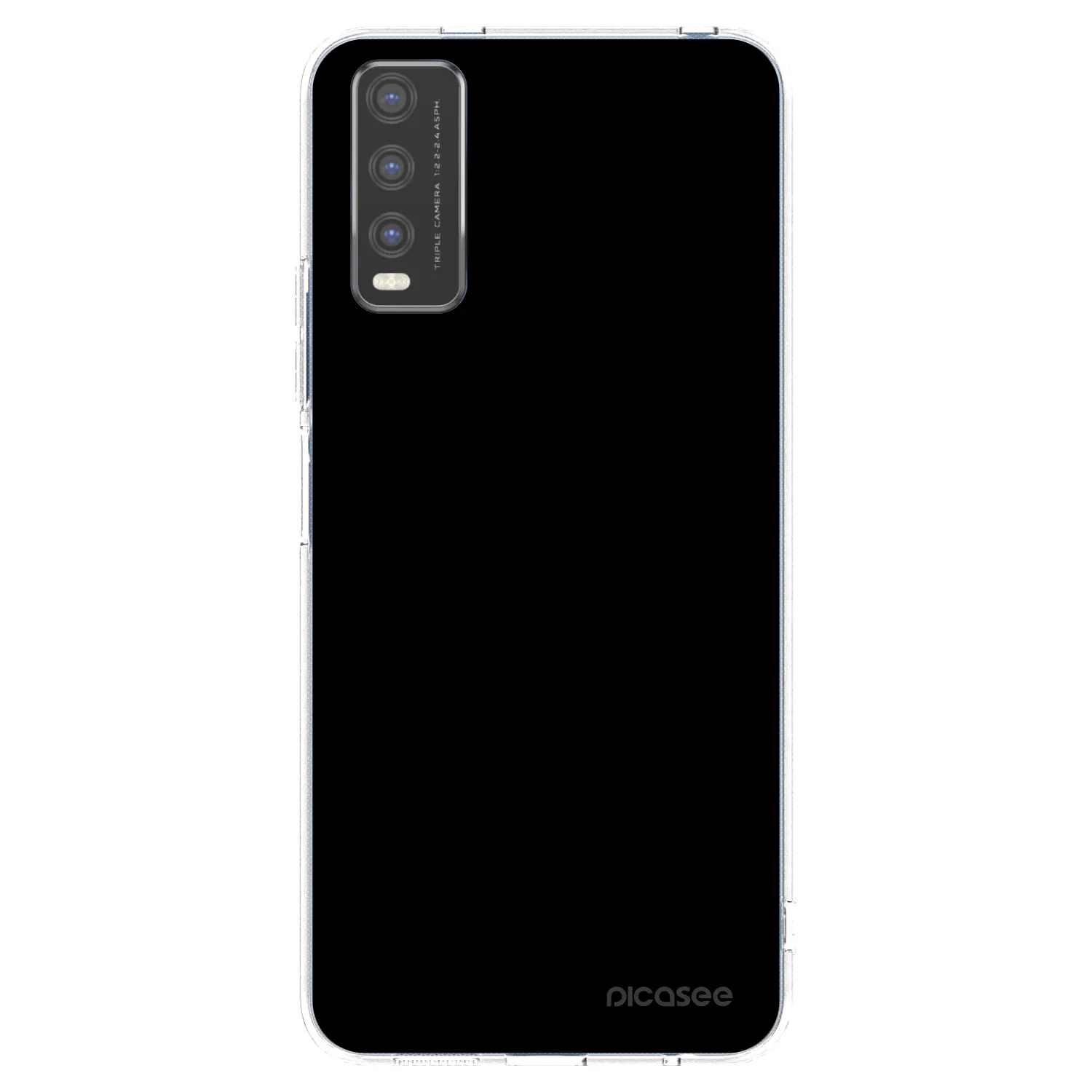 Picasee silikonowe przeźroczyste etui na Vivo Y20s - Black Bliss