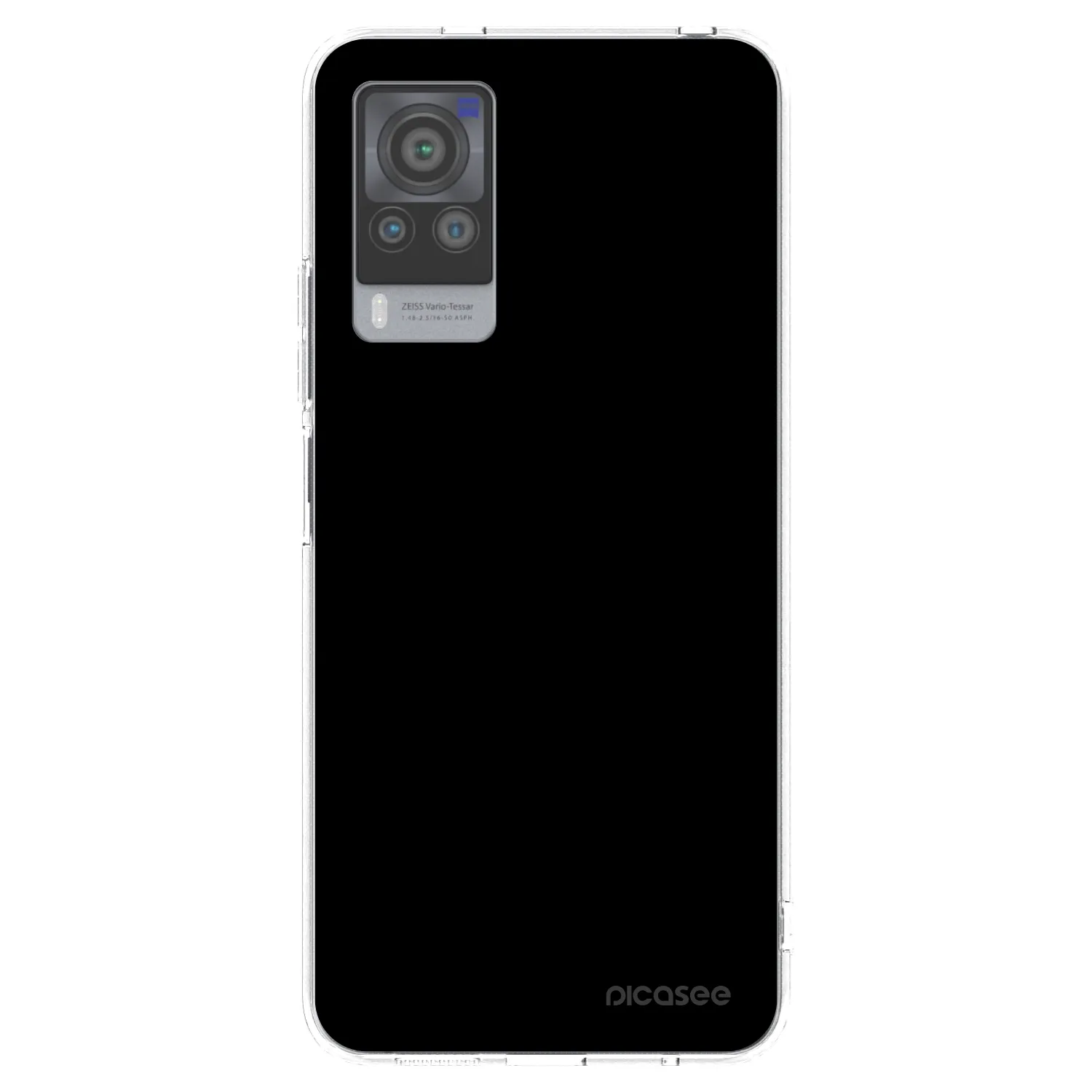 Picasee silikonowe przeźroczyste etui na Vivo X60 Pro 5G - Black Bliss