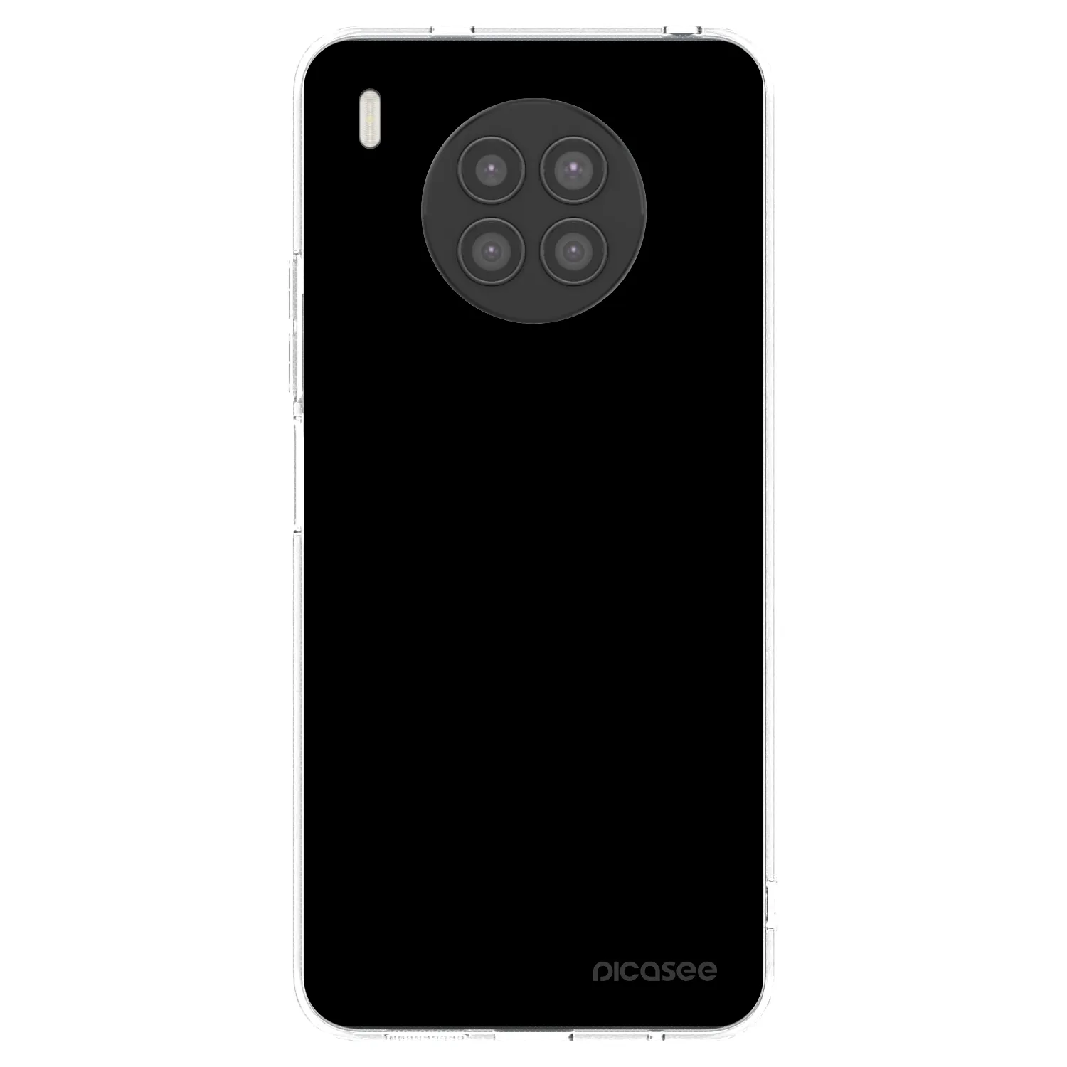 Picasee silikonowe przeźroczyste etui na Huawei Nova 8i - Black Bliss