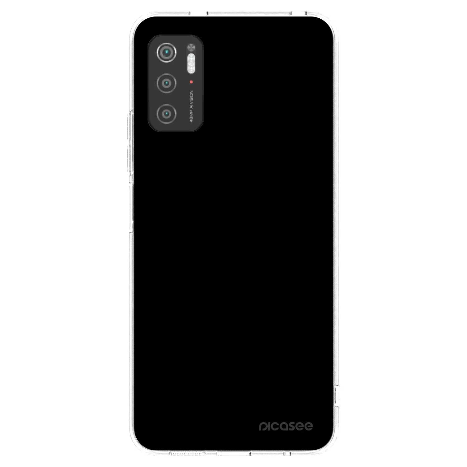 Picasee silikonowe przeźroczyste etui na Xiaomi Poco M3 Pro 5G - Black Bliss