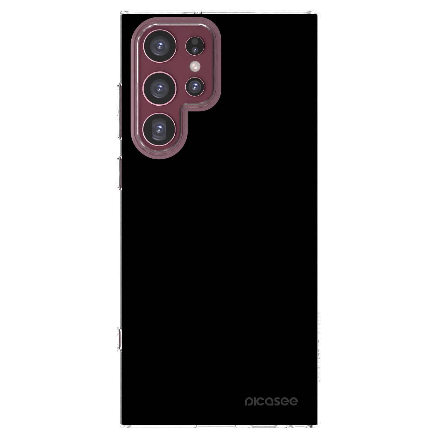 Picasee silikonowe przeźroczyste etui na Samsung Galaxy S22 Ultra 5G - Black Bliss