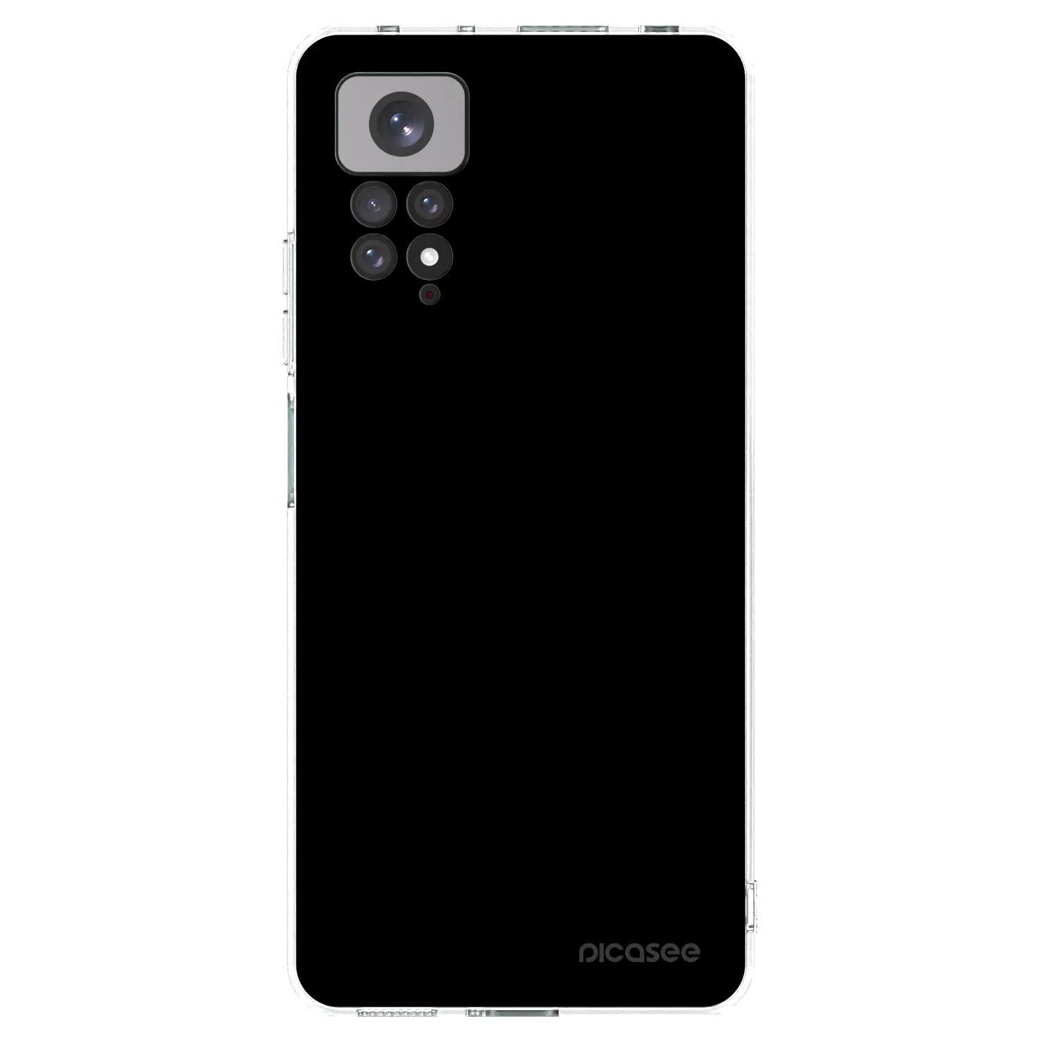 Picasee silikonowe przeźroczyste etui na Xiaomi Redmi Note 11 - Black Bliss