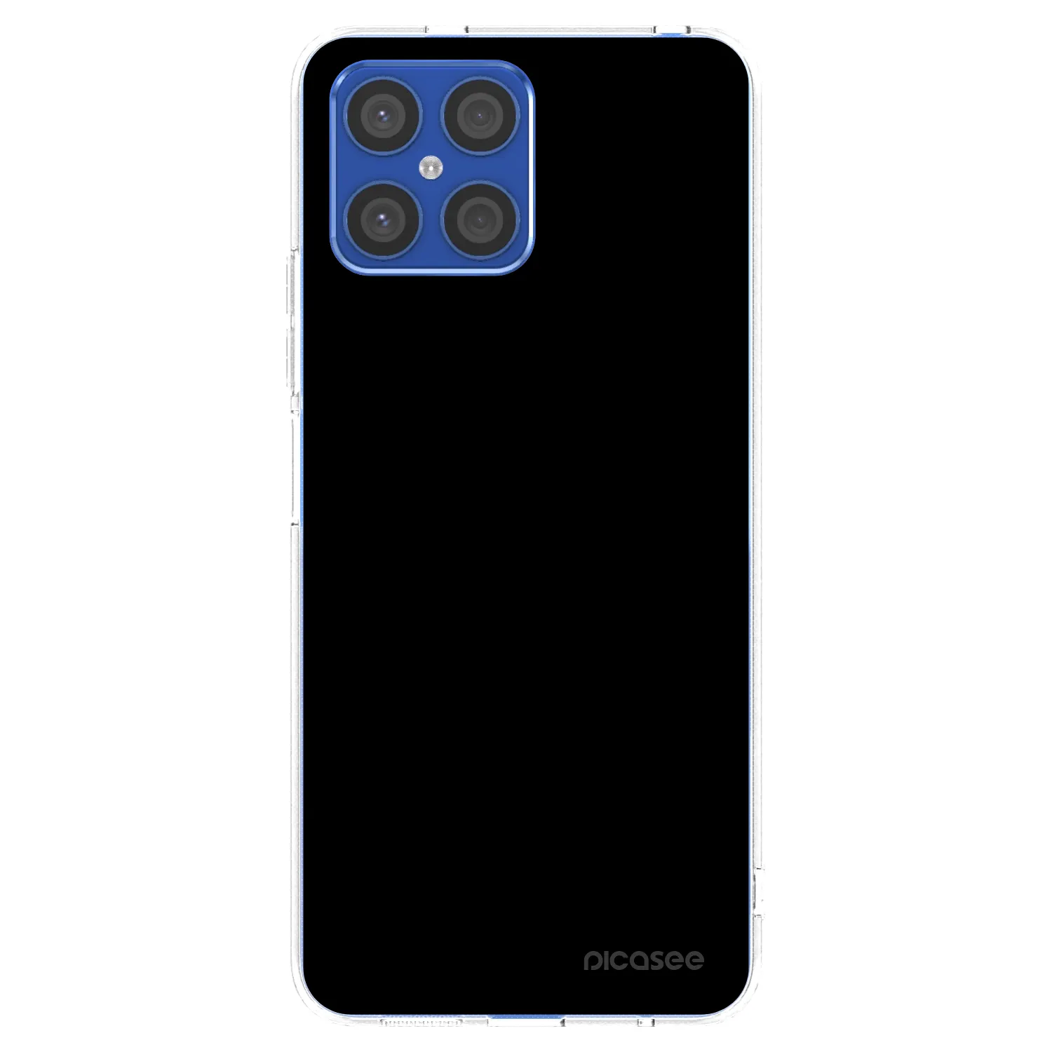 Picasee silikonowe przeźroczyste etui na Honor X8 4G - Black Bliss
