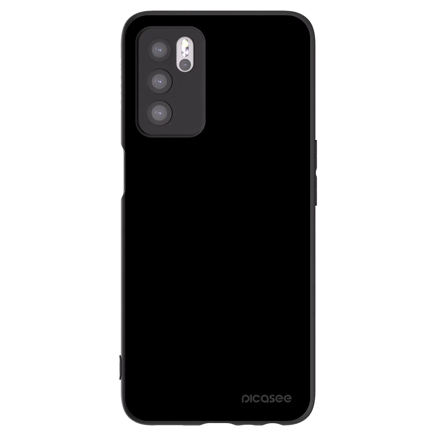Picasee silikonowe czarne etui na OPPO A16s - Black Bliss