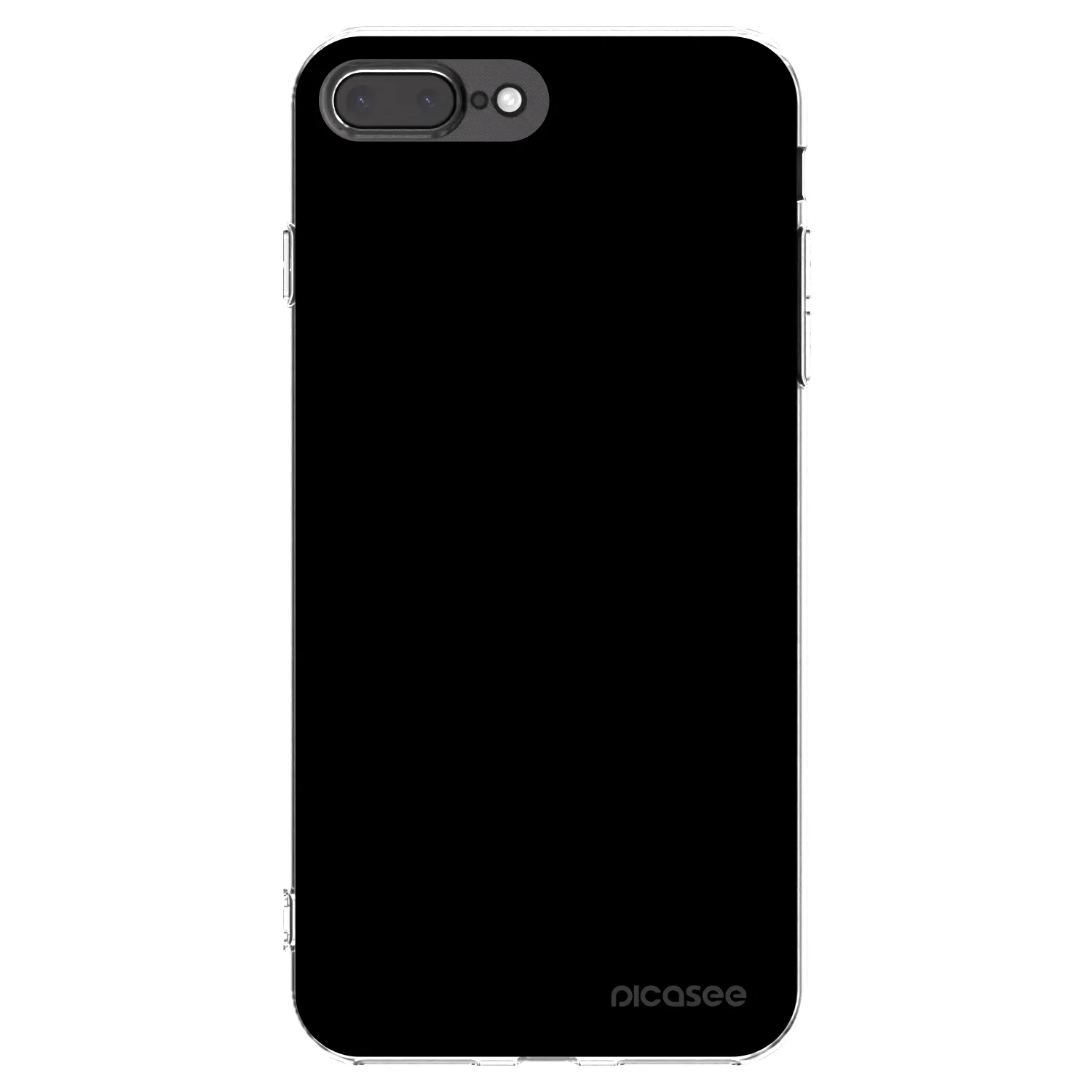 Picasee silikonowe przeźroczyste etui na Apple iPhone 8 Plus - Black Bliss