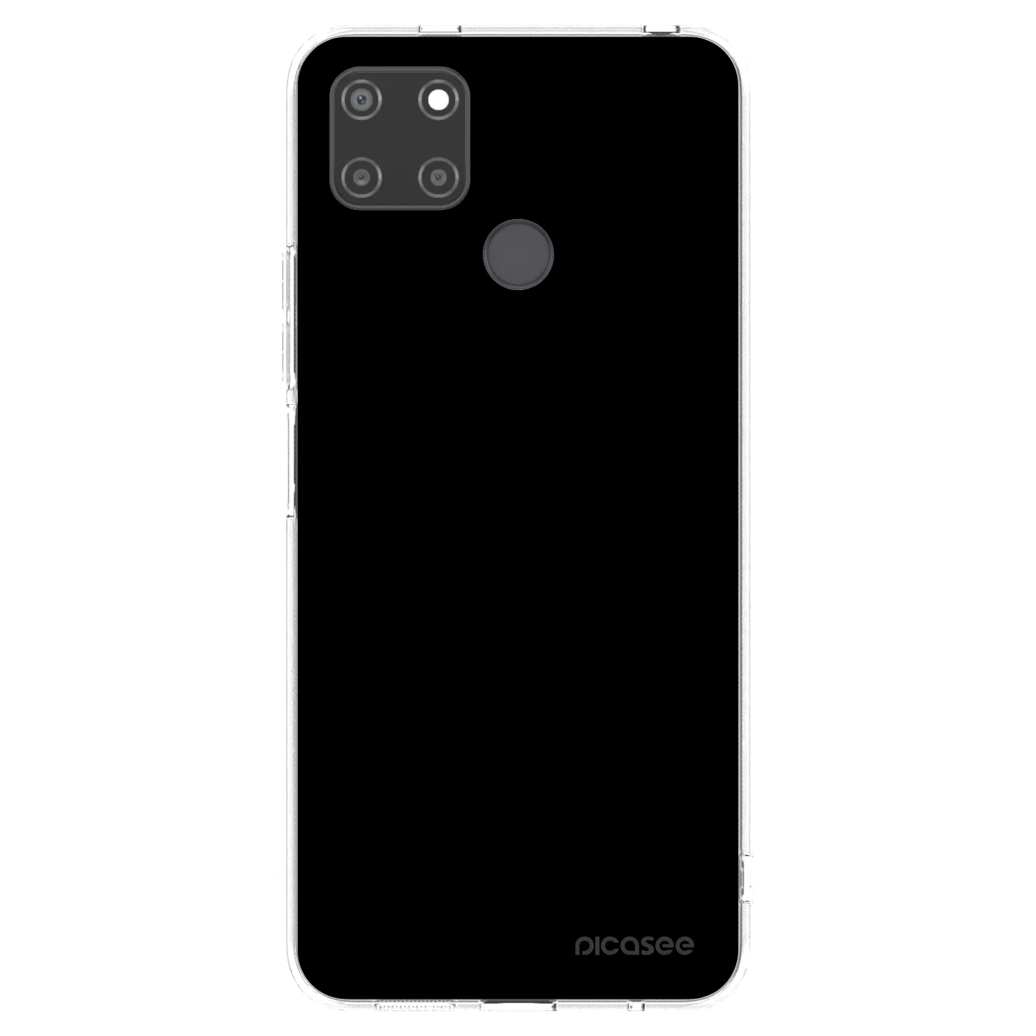 Picasee silikonowe przeźroczyste etui na Realme C21Y - Black Bliss