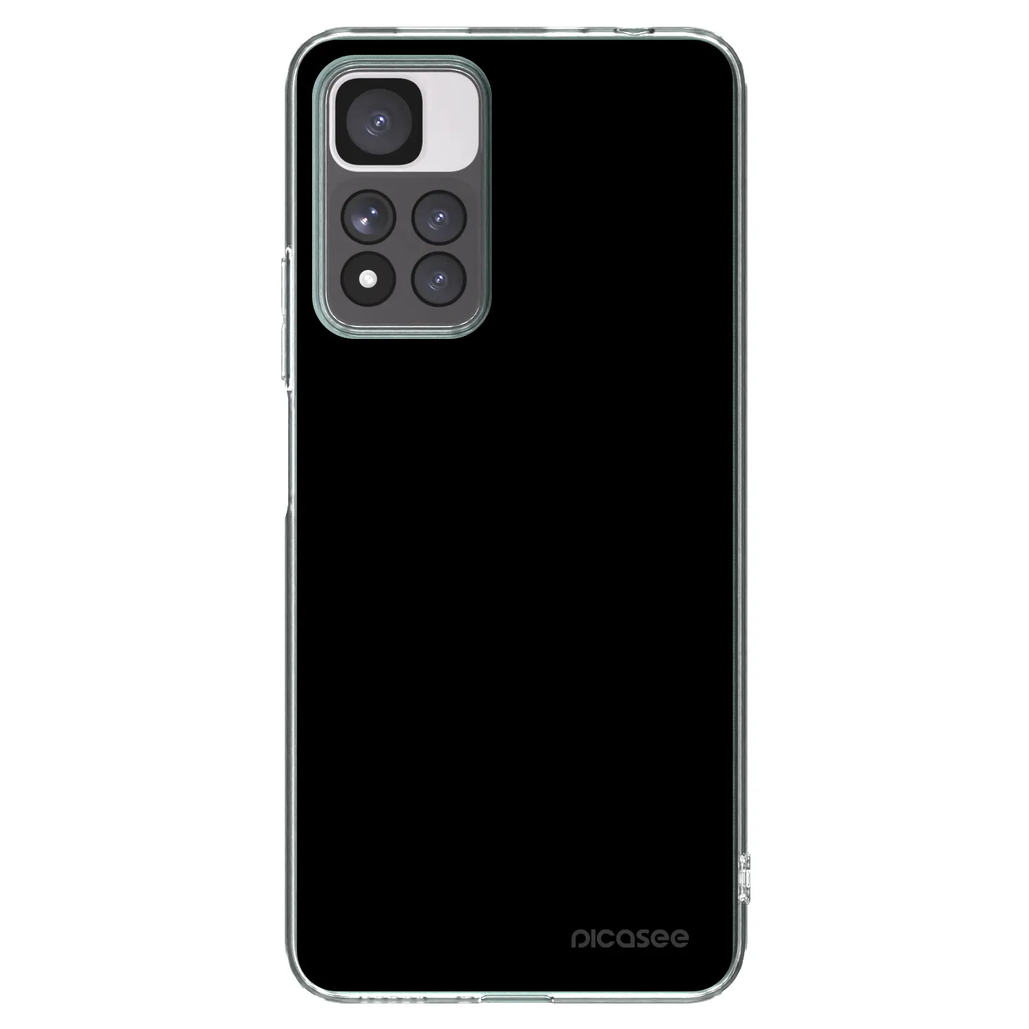 Picasee silikonowe przeźroczyste etui na Xiaomi Redmi Note 11 Pro+ 5G - Black Bliss